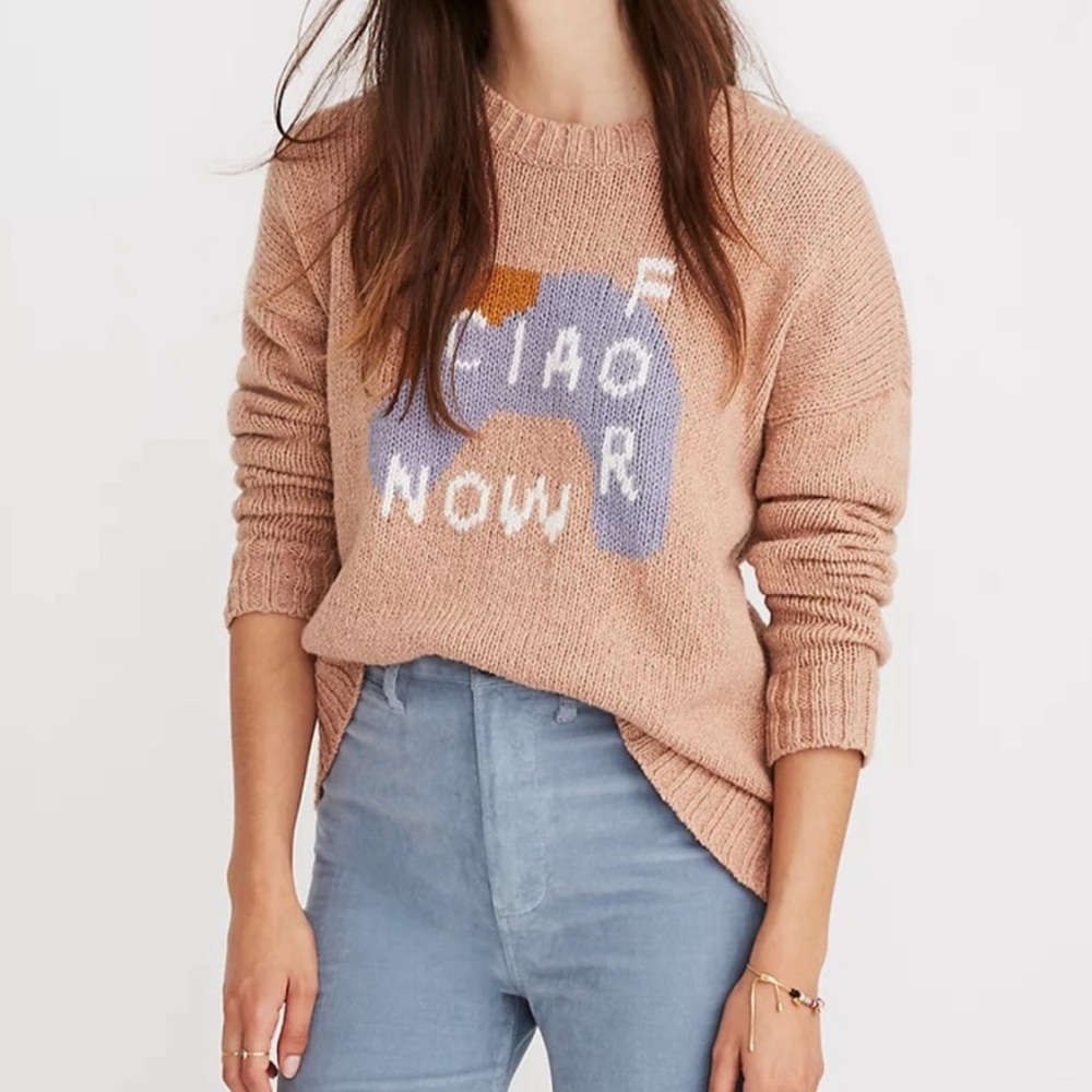 Madewell Ciao For Now Pullover Sweater Sz XXL